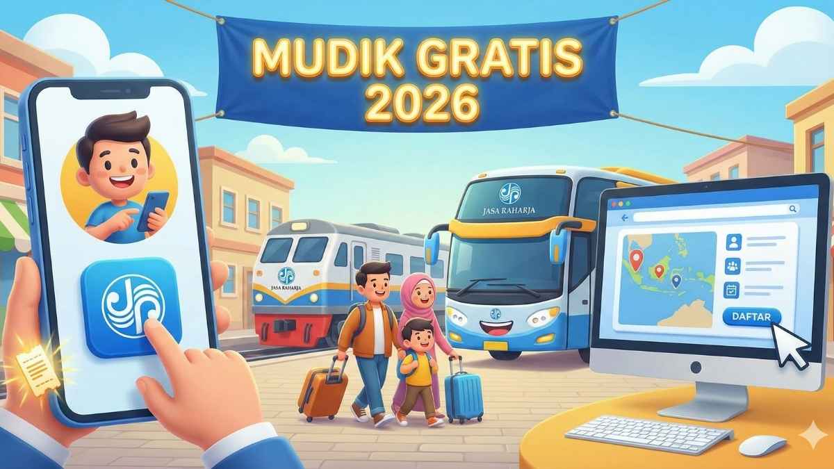 Cara Daftar Mudik Gratis Jasa Raharja 2026 via JRku, Cek Syarat & Rutenya!